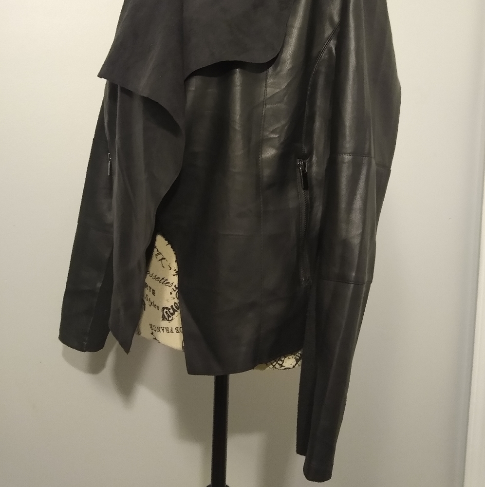 Bagete FauxLeather Open-Front Jacket - Picture 4 of 7